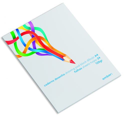 Caderno Desenho Colado Ambar School A4 24 Folhas 120 Gramas , Ambar , 100304870010 , 5601199163689